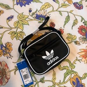 Adidas Black Belt Bag with White Accents